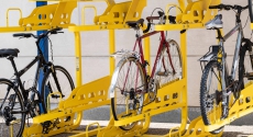 Bikes in rack