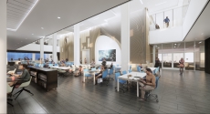 Rendering of first floor of Hillman Library