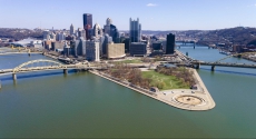 Downtown Pittsburgh view of the point. Photo by Tom Altany