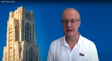 David DeJong with image of Cathedral of Learning