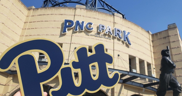 Pitt sign outside PNC Park