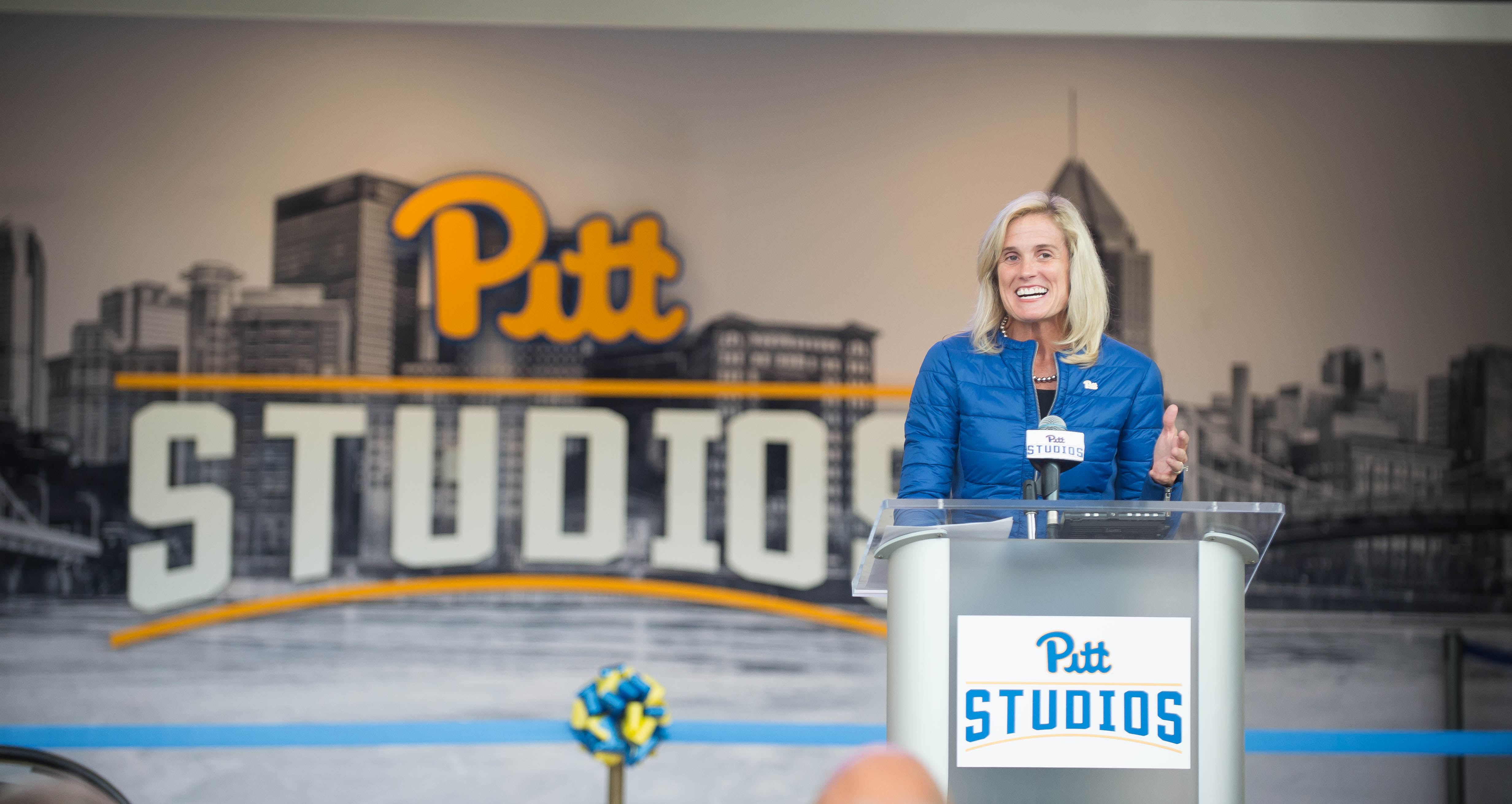Heather Lyke at the opening of Pitt Studios 