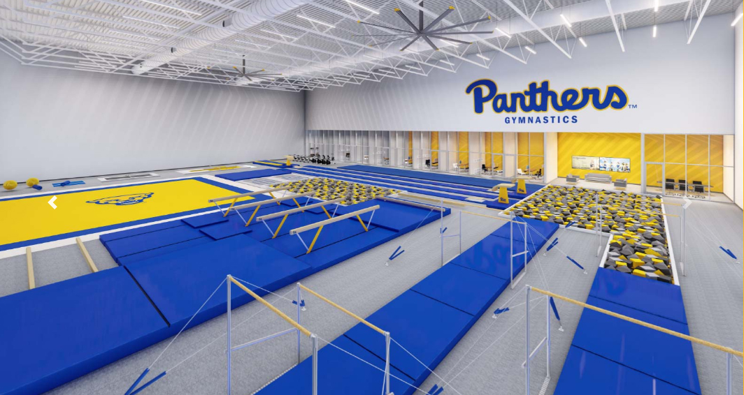 Rendering of gymnastics space in the new arena