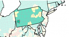 COVID-19 community levels in Pennsylvania