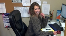 Carrie Rodzwicz in her office